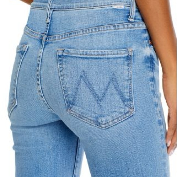 MOTHER Mid Rise Light Ankle Fray Blue Jeans - Picture 1 of 7